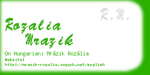 rozalia mrazik business card