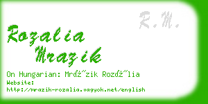 rozalia mrazik business card